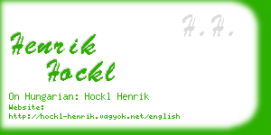 henrik hockl business card